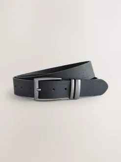 Next Noir - Ceinture en cuir avec double boucle Clearance