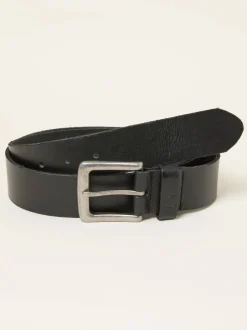 Fat Face Noir - Ceinture en cuir uni New