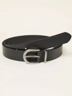 Fat Face Noir - Ceinture FatFace en cuir uni Outlet