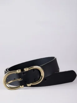 Lakeland Leather Noir - Ceinture Bowness en daim à double boucle Sale