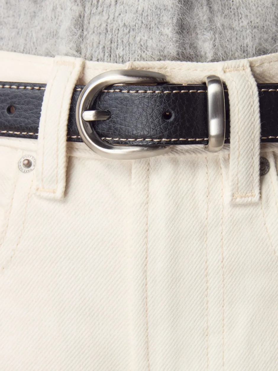 Next Noir - Ceinture mi-longue N. Premium Made In Italy Hot