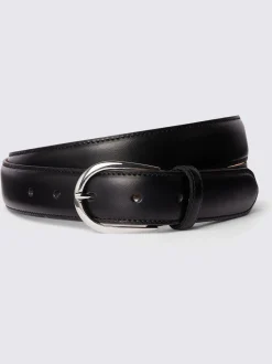 MOSS Noir - Ceinture en cuir italien Discount