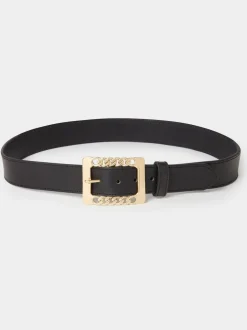 Osprey London Noir - Ceinture The Chain en cuir à boucle Best