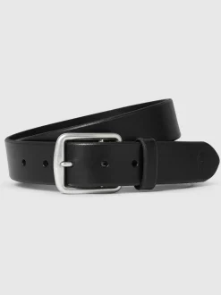 Polo Ralph Lauren Noir - Ceinture Saddle en cuir avec logo Hot