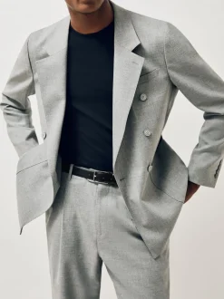 Reiss Noir - Ceinture Dante en cuir lisse Online