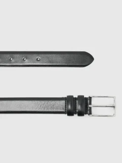 Reiss Noir - Ceinture Dante en cuir lisse Online