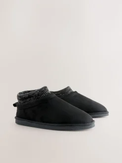 Next Noir - Chaussons bottines en maille à poignets