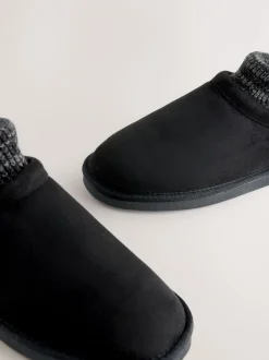 Next Noir - Chaussons bottines en maille à poignets