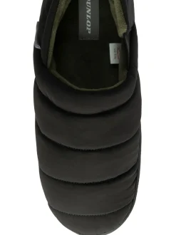 Dunlop Noir - Chaussons pleins en nylon Clearance