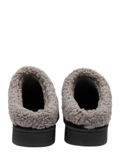 Dunlop Noir - Chaussons mules en daim Hot