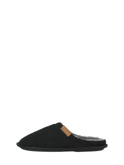 JACK & JONES Noir - Chaussons mules en velours côtelé Sale