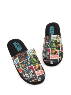 Vanilla Underground - Chaussons Mr Men Mr Lazy Noir Discount