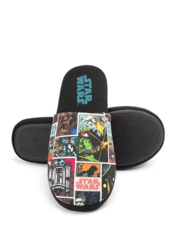 Vanilla Underground - Chaussons Mr Men Mr Lazy Noir Discount