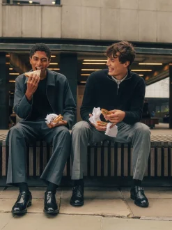 Base London Noir - Chaussure Edison à lacets Sale