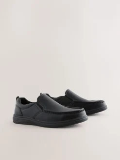 Next Noir - Chaussures à enfiler avec tablier Discount