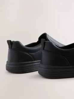 Next Noir - Chaussures à enfiler avec tablier Discount