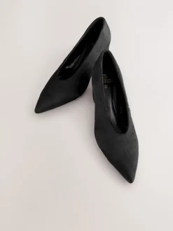 Next Noir - Chaussures à talons bas et bout pointu en cuir Hot