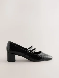 Next Noir - Chaussures à talons carrés Forever Comfort® Mary Jane