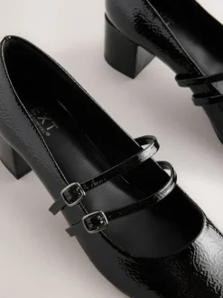 Next Noir - Chaussures à talons carrés Forever Comfort® Mary Jane