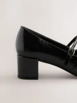 Next Noir - Chaussures à talons carrés Forever Comfort® Mary Jane