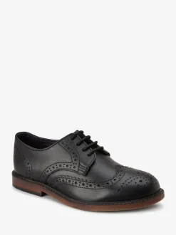 Next Noir - Chaussures Brogue à lacets en cuir Outlet