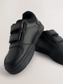 Next Noir - Chaussures d’école à 3 lanières à Fermeture par contact