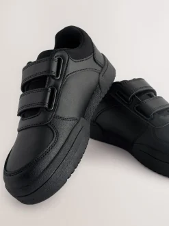 Next Noir - Chaussures d’école à 3 lanières à Fermeture par contact Best