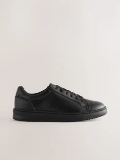 Next Noir - Chaussures d’école à lacets en cuir Sale