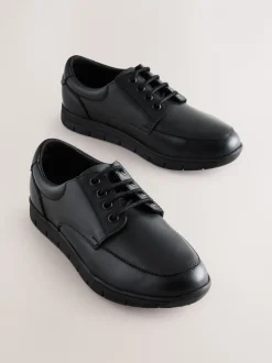 Next Noir - Chaussures d'école élégantes en cuir à lacets
