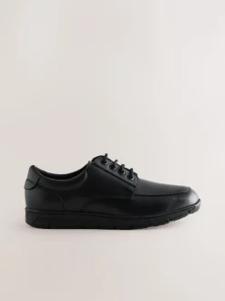 Next Noir - Chaussures d'école élégantes en cuir à lacets