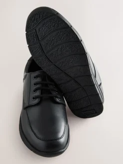 Next Noir - Chaussures d'école élégantes en cuir à lacets
