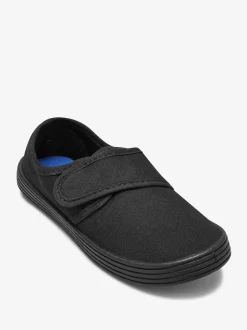 Next Noir - Chaussures d’école Plimsoll à fermeture par contact Outlet