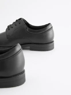 Next Noir - Chaussures Dentelle-up en cuir uni sur le devant Discount