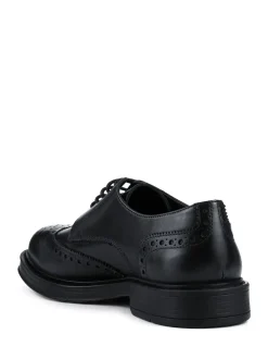 Pavers Noir - Chaussures Derby Brogue Coupe large en cuir Hot