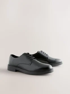 Next Noir - Chaussures derby en cuir ultra-brillant Outlet