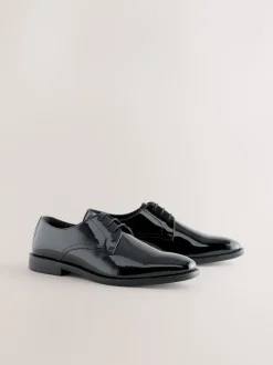 Next Noir - Chaussures derby en cuir verni Outlet