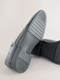 Next Noir - Chaussures derby en cuir verni Outlet