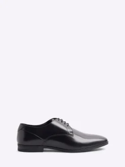 River Island Noir - Chaussures Derby habillées en cuir coupe large