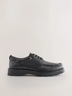 Next Noir - Chaussures en cuir Tablier Sale