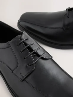 Next Noir - Chaussures fines en cuir à empiècement Discount