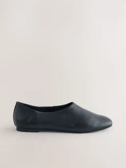 Next Noir - Chaussures plates Forever Comfort® montantes en cuir Online