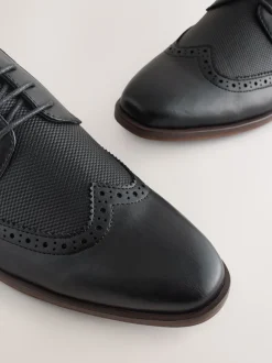 Next Noir - Chaussures Wingcap Brogue New