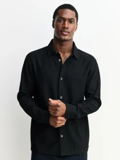 Next Noir - Chemise en jersey texturé Hot