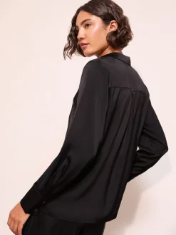 Friends Like These Noir - Chemise Satin À boutons New