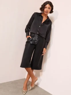 Friends Like These Noir - Chemise Satin À boutons New