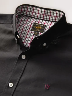 Next - Chemise Oxford stretch à manches longues Noir Outlet