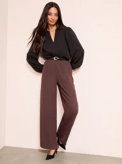 Friends Like These Noir - Chemisier plissé à manches longues sur le devant Hot