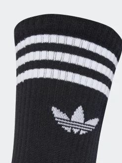 adidas originals - Col rond - 3-Rayures Chaussettes Col rond 3 paires Noir Outlet