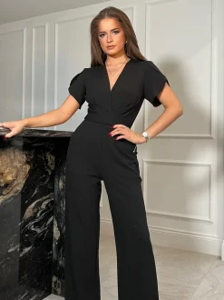 Girl In Mind Noir - Combinaison Bridget Twist Font Split Arm Hot