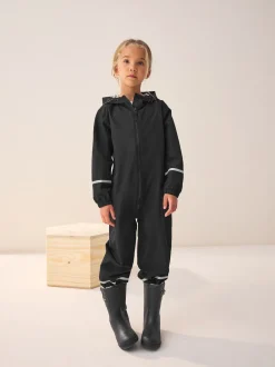 Next Noir - Combinaison imperméable zippée à capuche (12mois -10ans) Clearance